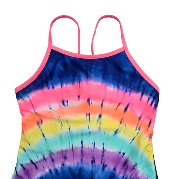 Cat & Jack Girls One Piece Swimsuit  Size L 10 12 Multicolor Rainbow NWT - Picture 2 of 6